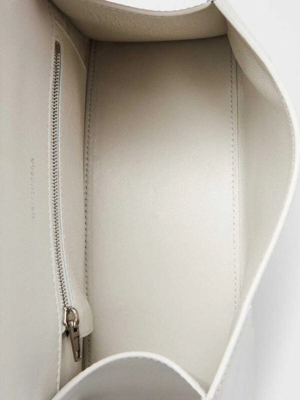 Balenciaga Dark White Leather Hourglass Small Top Handle Bag - Picture 7 of 10